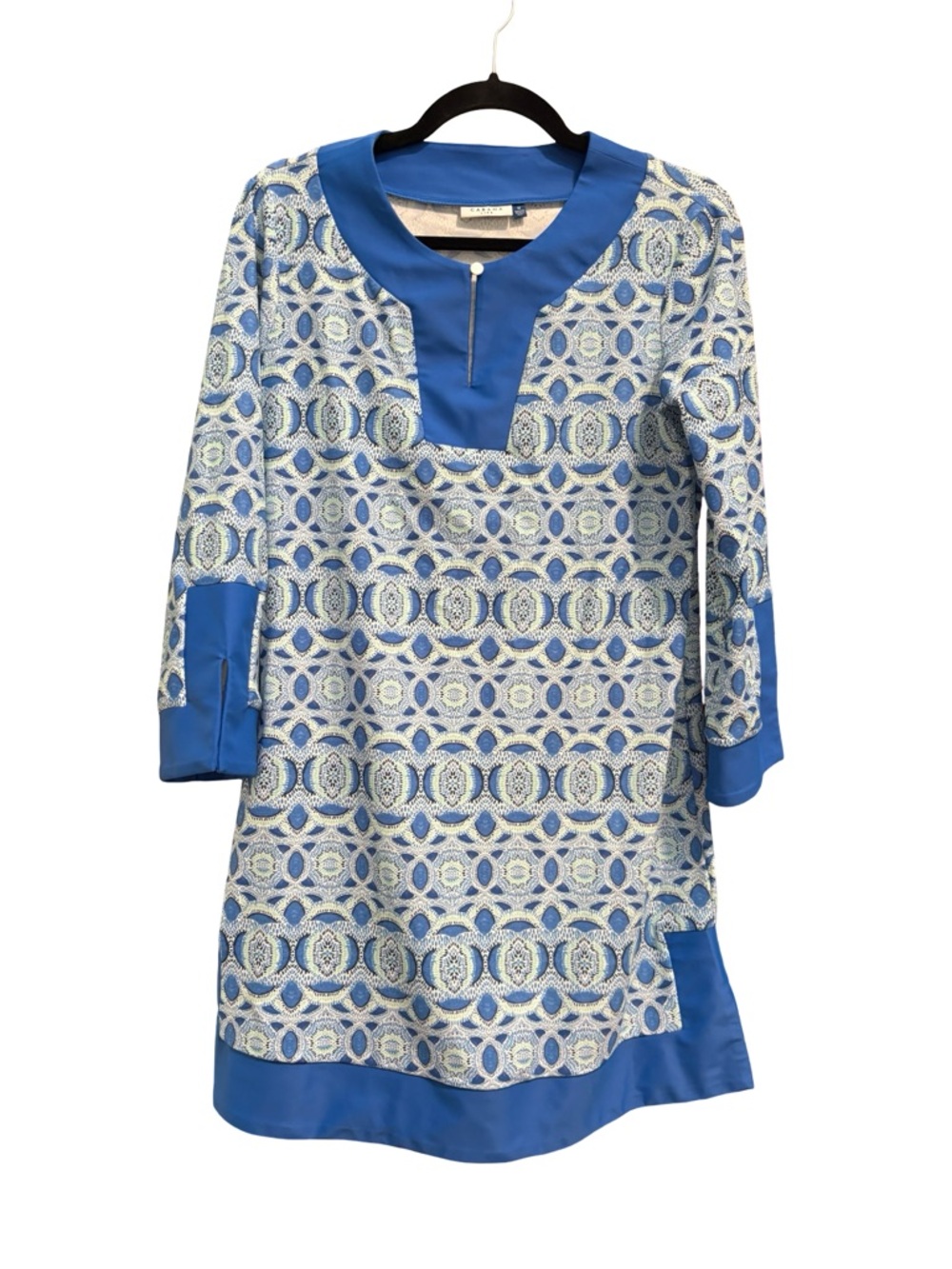 Cabana Life Blue Tile Medallion Tunic Dress UPF 50+ Sun Protection - M